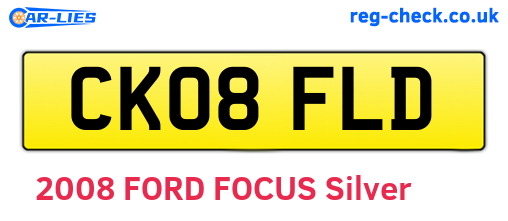 CK08FLD are the vehicle registration plates.