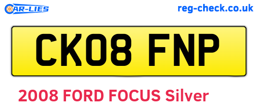 CK08FNP are the vehicle registration plates.