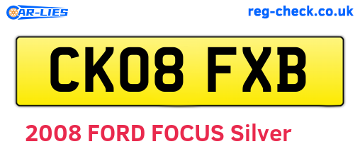 CK08FXB are the vehicle registration plates.
