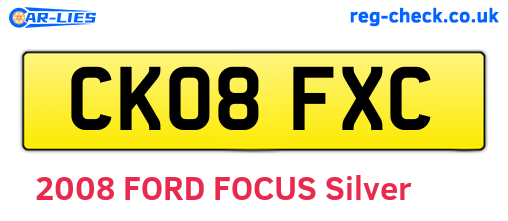 CK08FXC are the vehicle registration plates.