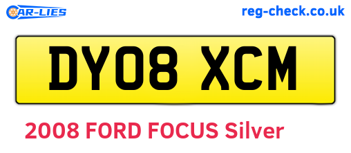 DY08XCM are the vehicle registration plates.