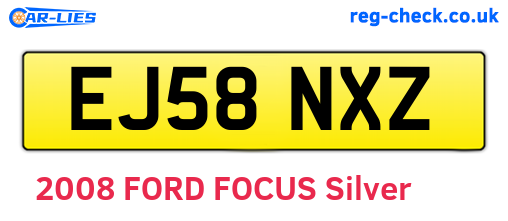 EJ58NXZ are the vehicle registration plates.