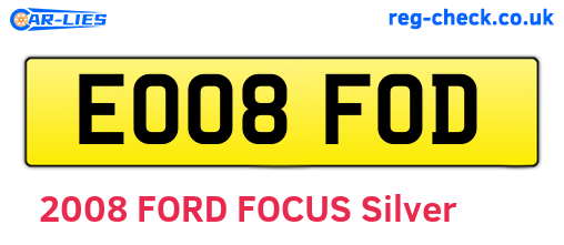 EO08FOD are the vehicle registration plates.