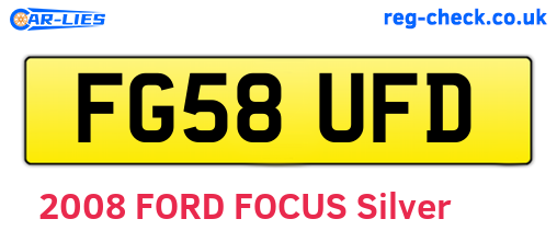 FG58UFD are the vehicle registration plates.