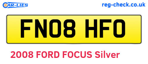 FN08HFO are the vehicle registration plates.