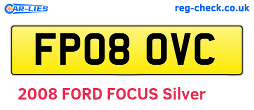 FP08OVC are the vehicle registration plates.