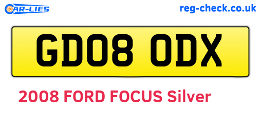 GD08ODX are the vehicle registration plates.