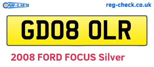 GD08OLR are the vehicle registration plates.