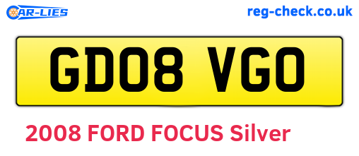 GD08VGO are the vehicle registration plates.