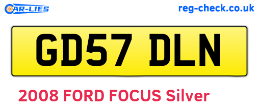 GD57DLN are the vehicle registration plates.