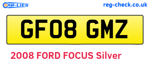 GF08GMZ are the vehicle registration plates.