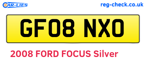 GF08NXO are the vehicle registration plates.