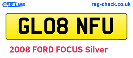 GL08NFU are the vehicle registration plates.