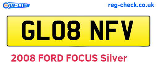 GL08NFV are the vehicle registration plates.