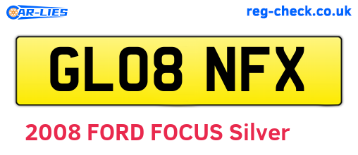 GL08NFX are the vehicle registration plates.
