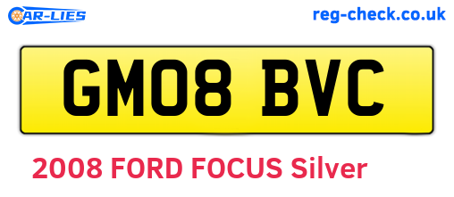 GM08BVC are the vehicle registration plates.