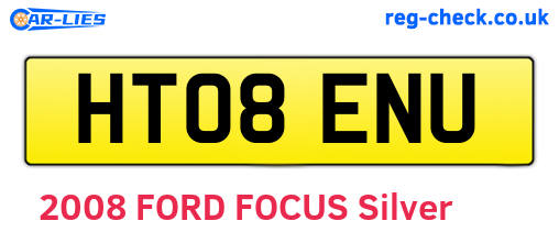 HT08ENU are the vehicle registration plates.