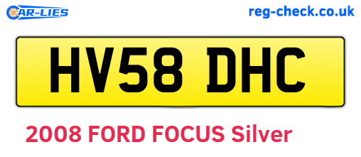 HV58DHC are the vehicle registration plates.