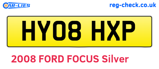 HY08HXP are the vehicle registration plates.