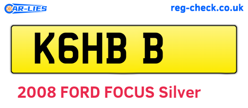 K6HBB are the vehicle registration plates.