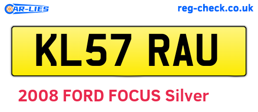 KL57RAU are the vehicle registration plates.