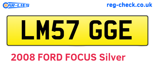 LM57GGE are the vehicle registration plates.