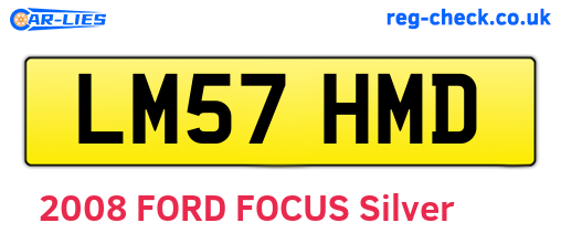 LM57HMD are the vehicle registration plates.