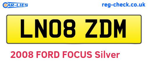 LN08ZDM are the vehicle registration plates.