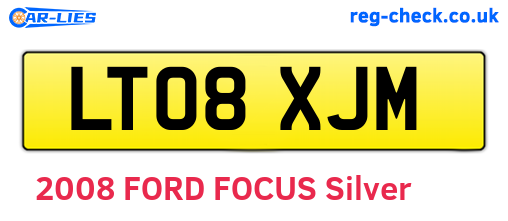 LT08XJM are the vehicle registration plates.