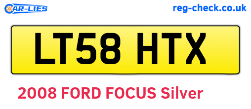 LT58HTX are the vehicle registration plates.