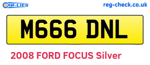 M666DNL are the vehicle registration plates.