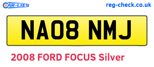 NA08NMJ are the vehicle registration plates.