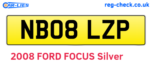 NB08LZP are the vehicle registration plates.