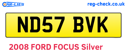 ND57BVK are the vehicle registration plates.