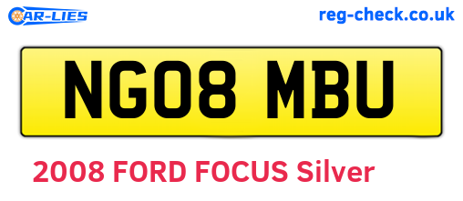 NG08MBU are the vehicle registration plates.