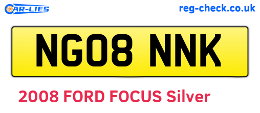NG08NNK are the vehicle registration plates.