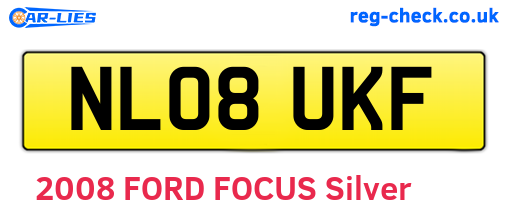NL08UKF are the vehicle registration plates.