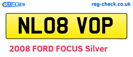 NL08VOP are the vehicle registration plates.