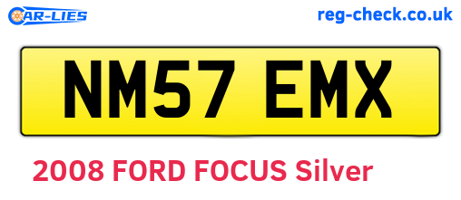 NM57EMX are the vehicle registration plates.