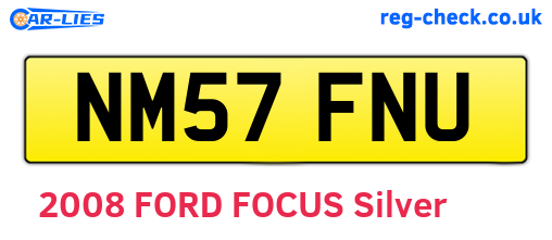 NM57FNU are the vehicle registration plates.