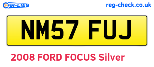 NM57FUJ are the vehicle registration plates.