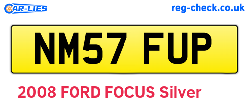 NM57FUP are the vehicle registration plates.