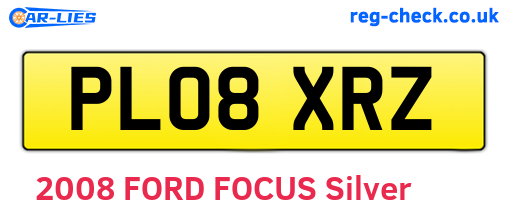 PL08XRZ are the vehicle registration plates.
