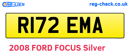 R172EMA are the vehicle registration plates.