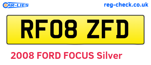 RF08ZFD are the vehicle registration plates.