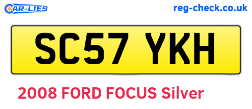 SC57YKH are the vehicle registration plates.