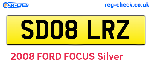 SD08LRZ are the vehicle registration plates.