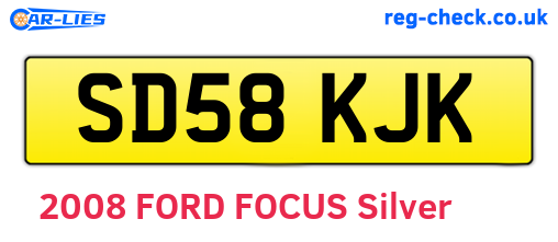 SD58KJK are the vehicle registration plates.