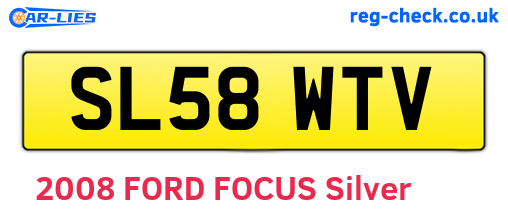 SL58WTV are the vehicle registration plates.