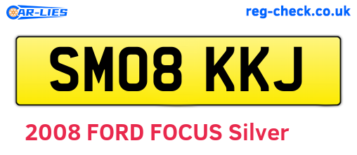 SM08KKJ are the vehicle registration plates.